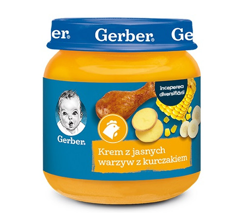  gerber&nbsp;piure de legume cu pui (5 luni+) 125 gr.