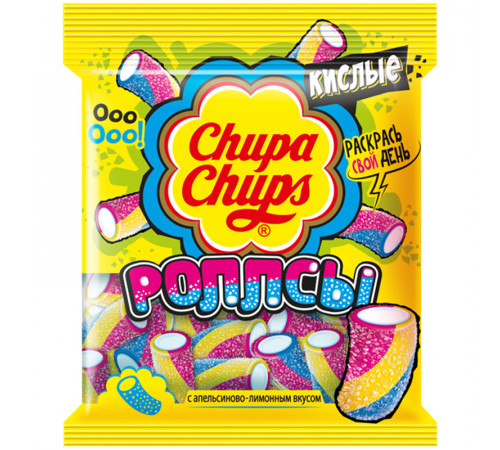  chupa chups Жевательный мармелад "Кислые ролсы" (70 гр.)