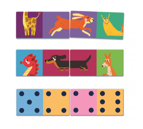 as kids 1024-50360 joc educativ agerino "domino animăluțe și numere" 