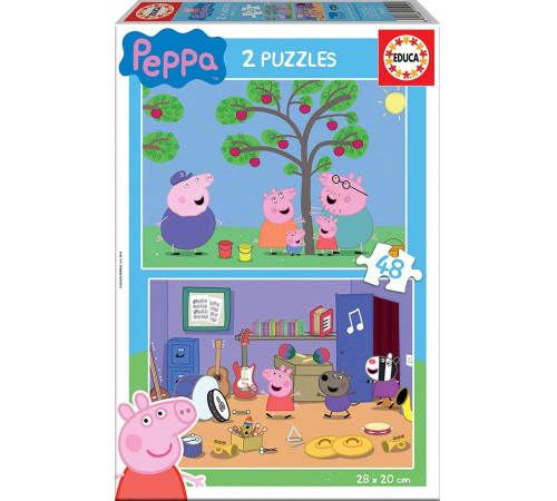 Детский магазин в Кишиневе в Молдове educa 15920 Пазлы "peppa pig" (2x48 эл.)