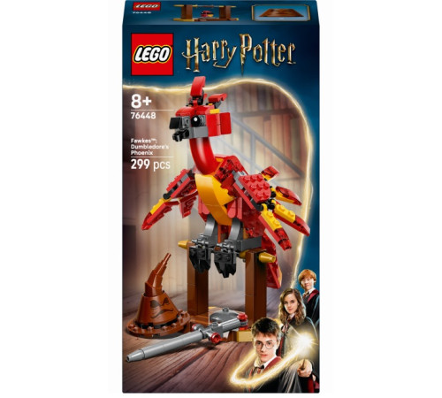  lego harry potter 76448 constructor "fawkes: phoenixul lui dumbledore" (299 el.)