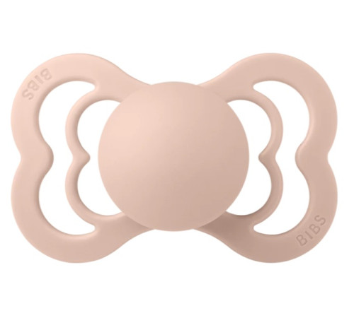  bibs suzeta simetrica din latex supreme (0-6 luni) blush