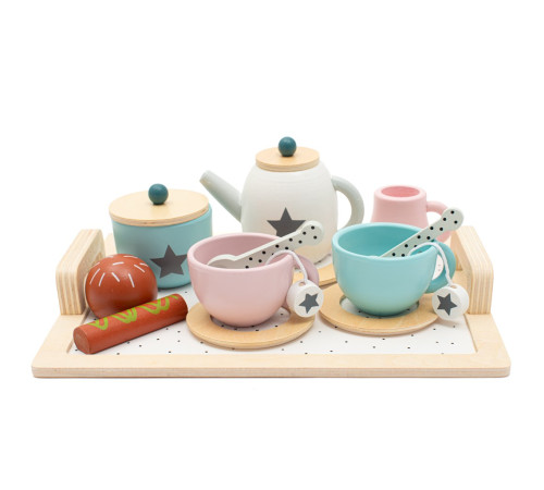 Baby Mix 57345 Set de ceai din lemn "Montessori" Jucării pentru Copii - Magazin Online de Jucării ieftine in Chisinau Baby-Boom in Moldova baby mix 57345 set de ceai din lemn "montessori"