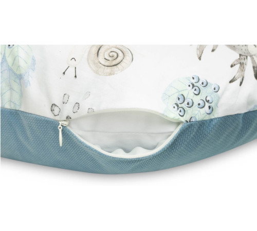 sensillo-22761 pernă pentru gravide velvet (biluțe) gri-albastru