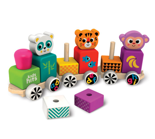 kids hits kh20/021 tren din lemn "prieteni fericiți"