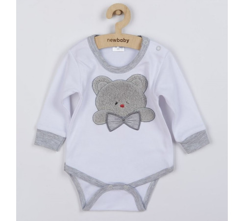 Детская одежда в Молдове new baby 32557 Боди длинный рукав "honey bear 3d" р. 80 (9-12 м.)
