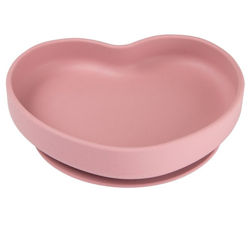 Canpol 80/309 Farfurie din silicon cu ventuză "Heart" (roz)  canpol 80/309 farfurie din silicon cu ventuză "heart" (roz)
