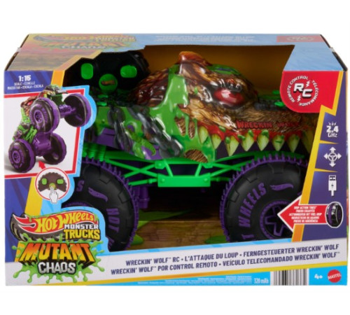 Детский&nbsp;магазин в Кишиневе в Молдове hot wheels jmm77 Радиоуправляемый monster trucks mutant chaos wreckin&rsquo; wolf (1:15)
