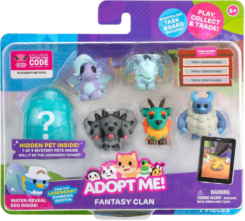 roblox adopt me! ame0017-3 set de 6 figurine "pets multipack" (in sort.)