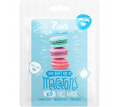  7days candy shop masca pentru față blue macarons, 25 g