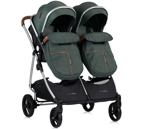 chipolino carucior pentru gemeni duo smart kbds02504ba basil