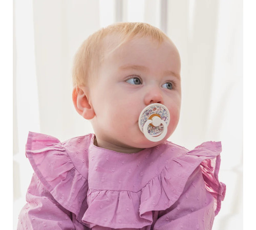 bibs Пустышка круглая латексная color eloise blush mix (6-18 м.) 2 шт. 