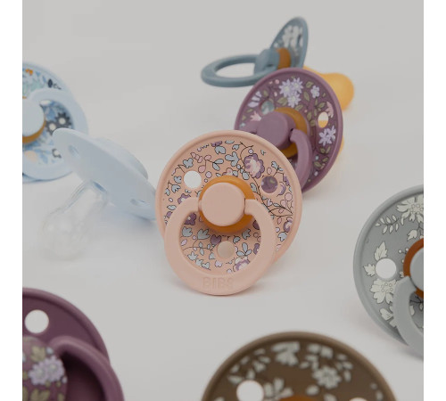 bibs Пустышка круглая латексная color eloise blush mix (6-18 м.) 2 шт. 
