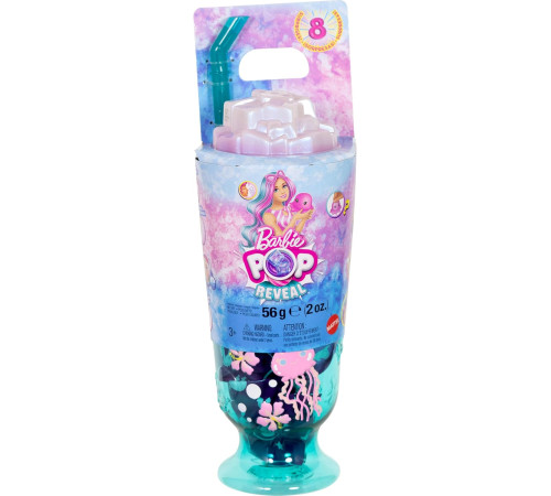 barbie jkf62 păpușă surpriză "pop reveal" seria "lumea subacvatică"