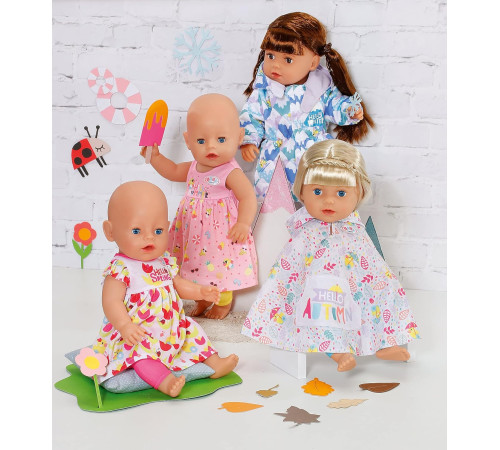 zapf creation 829424 set haine pentru păpuși "baby born deluxe 4 anotimpuri" (43 cm.)