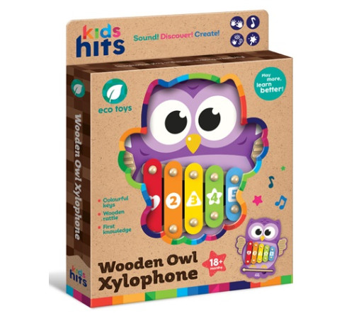 Jucării pentru Copii - Magazin Online de Jucării ieftine in Chisinau Baby-Boom in Moldova kids hits kh20/019 xilofon din lemn "bufniță"
