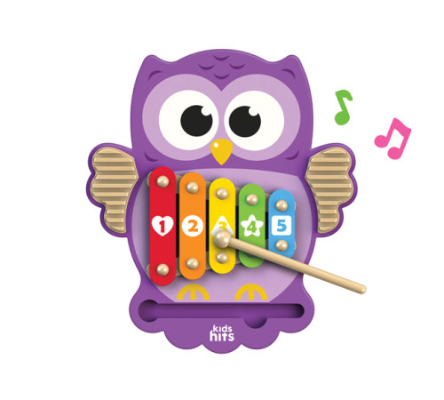 kids hits kh20/019 xilofon din lemn "bufniță"