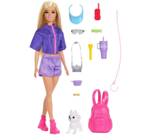 barbie jjv59 păpușa barbie "malibu" seria "aventuri &icirc;n natură"