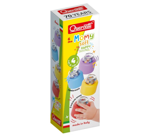 Quercetti  4144 Set de zornăitori "Momy Soft Happy Sound" (4 buc.) Jucării pentru Copii - Magazin Online de Jucării ieftine in Chisinau Baby-Boom in Moldova quercetti  4144 set de zornăitori "momy soft happy sound" (4 buc.)
