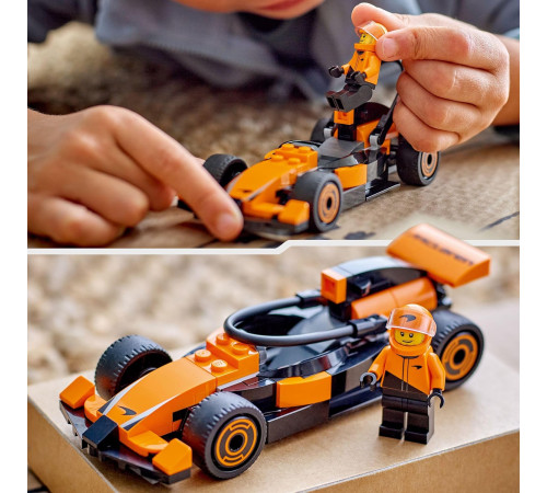 lego city 60442 Конструктор "Пилот f1 на гоночном автомобиле mclaren" (86 дет.)