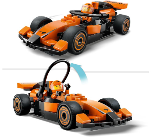 lego city 60442 Конструктор "Пилот f1 на гоночном автомобиле mclaren" (86 дет.)