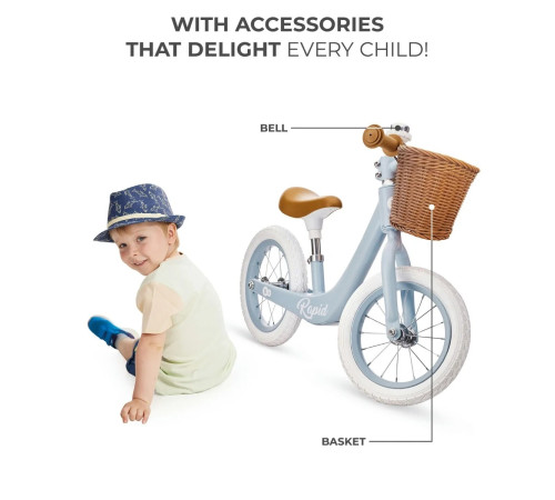 kinderkraft run bike rapid 2 albastru