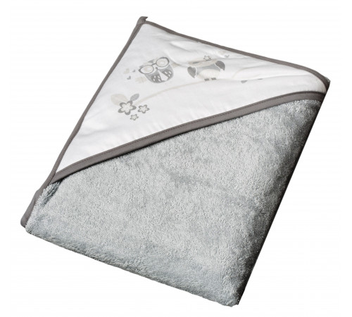 tega baby prosop cu glugă "bufniţă" so-007 (100х100 cm.) gri