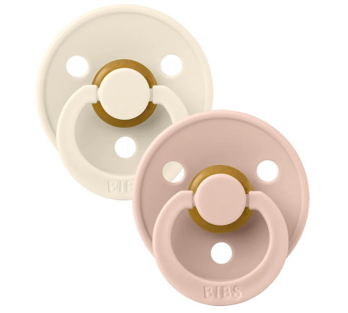 Bibs Suzeta rotunda din latex Color 2 buc. (6-18 luni) Blush/Ivory  bibs suzeta rotunda din latex color 2 buc. (6-18 luni) blush/ivory