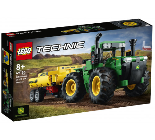  lego technic 42136 Конструктор "john deere 9620r 4wd tractor" (390 дет.)