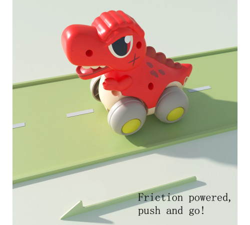 hola toys e7968b jucărie inerțială "dino" roșu