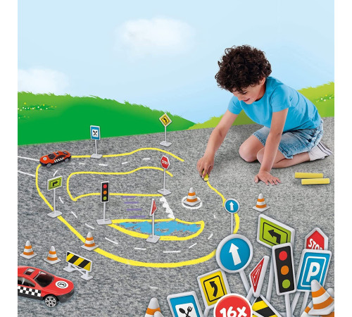 ses creative 02203s set pentru creativitate cu cretă &bdquo;trafic rutier&rdquo;