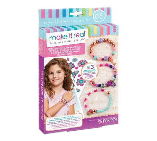 Детский магазин в Кишиневе в Молдове Make it Real 1202 Набор для создания шарм-браслетов "Цветочная фантазия"  make it real 1202 Набор для создания шарм-браслетов "Цветочная фантазия"