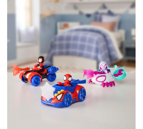 spider-man g3455 set de joacă "marvel team spidey vehicle multipack"