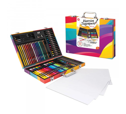 as kids 1038-11050 set pentru desen "deluxe rainbow 100 accesorii"
