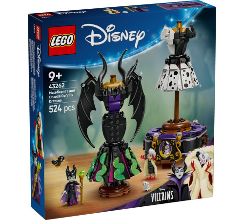 lego disney 43262 constructor "rochii maleficent și cruella de vil" (524 el.)