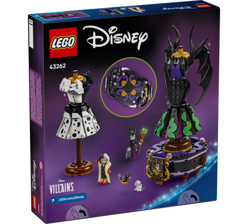 lego disney 43262 constructor "rochii maleficent și cruella de vil" (524 el.)