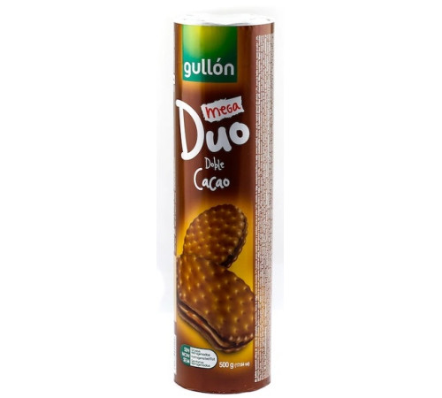 gullon biscuiti cu crema de ciocolata "duo mega" (500 gr.)