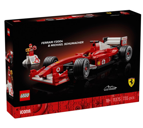  lego icons 11375 constructor "ferrari f2004 și michael schumacher" (735 el.)