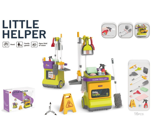 chipolino set de joc "carucior de curățare cu unelte" dipk002410cl (16 articole)
