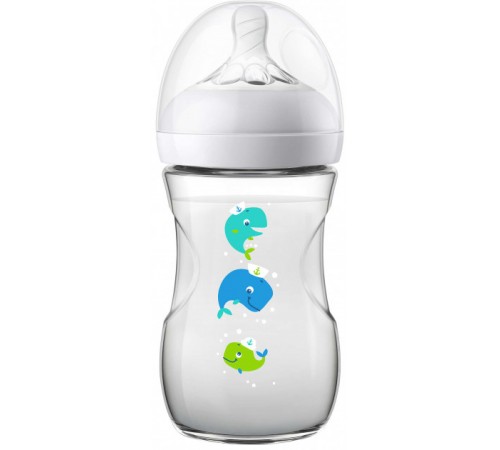 Avent SCF070/23 Biberon Natural 2.0 "Balenă" 260 ml. (1 m.+) 1 buc.  avent scf070/23 biberon natural 2.0 "balenă" 260 ml. (1 m.+) 1 buc.