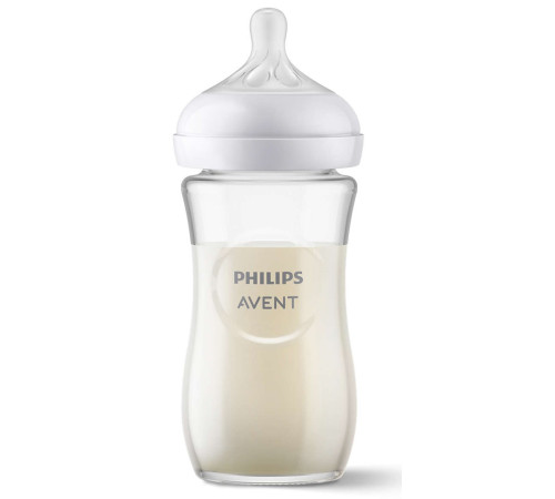 avent scy933/01 Бутылочка стеклянная "natural 2.0" 240 мл. (1 м+) 1 шт.
