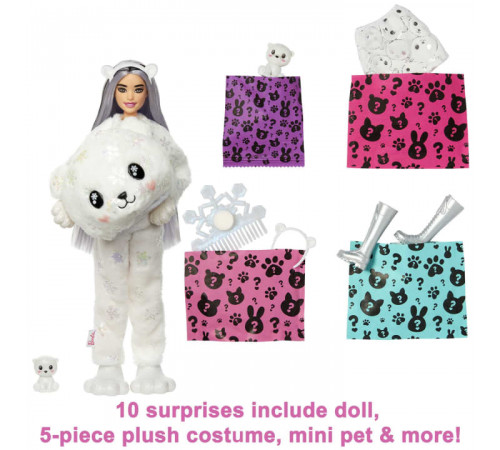 barbie hjl64 păpuşă "cutie reveal: urs polar"