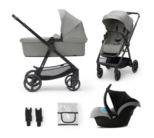 kinderkraft carucior 3in1 newly + mink pro gri