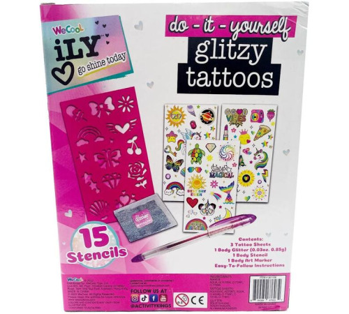 wecool 301106 set de tatuaje "glitzy tattoos"