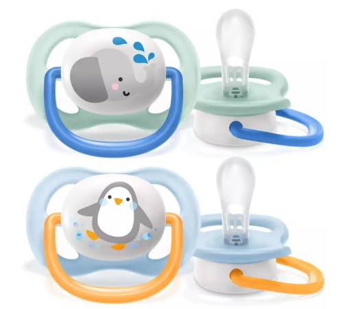 avent scf080/11 Пустышка силиконовая ultra air "i love" 2 шт. (0-6 м.) в асс.