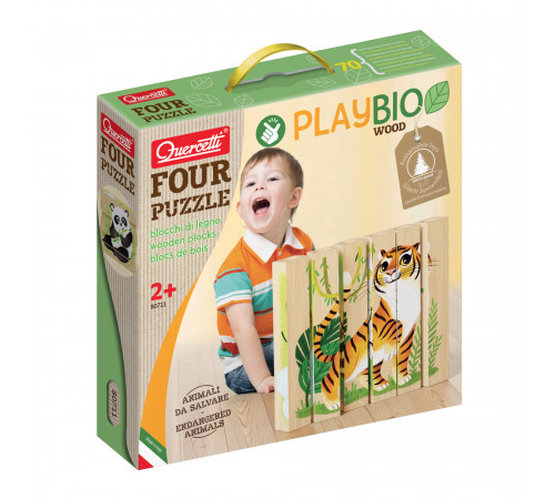  quercetti  80711 four puzzle "Тигр" (6 эл.)