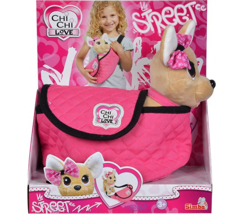  simba 5893494 câine "chihuahua fashion street" cu geantă (20 cm)