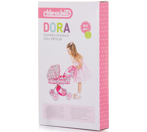 chipolino Коляска для кукол "dora" kzkdr02401bu butterflies