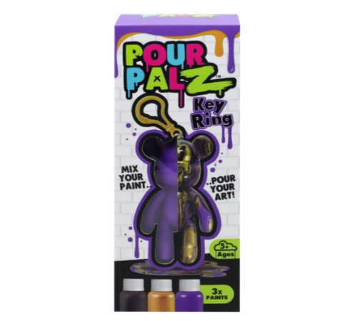 pour palz gsg88822 set de creație "creează un breloc-ursuleț &icirc;n tehnică fluid art" (in sort.)