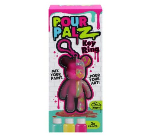 pour palz gsg88822 set de creație "creează un breloc-ursuleț &icirc;n tehnică fluid art" (in sort.)